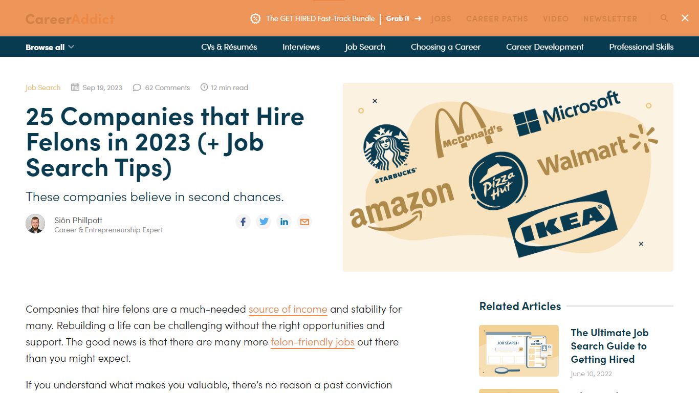 25 Big Companies that Hire Felons in 2023 (Updated List) - CareerAddict
