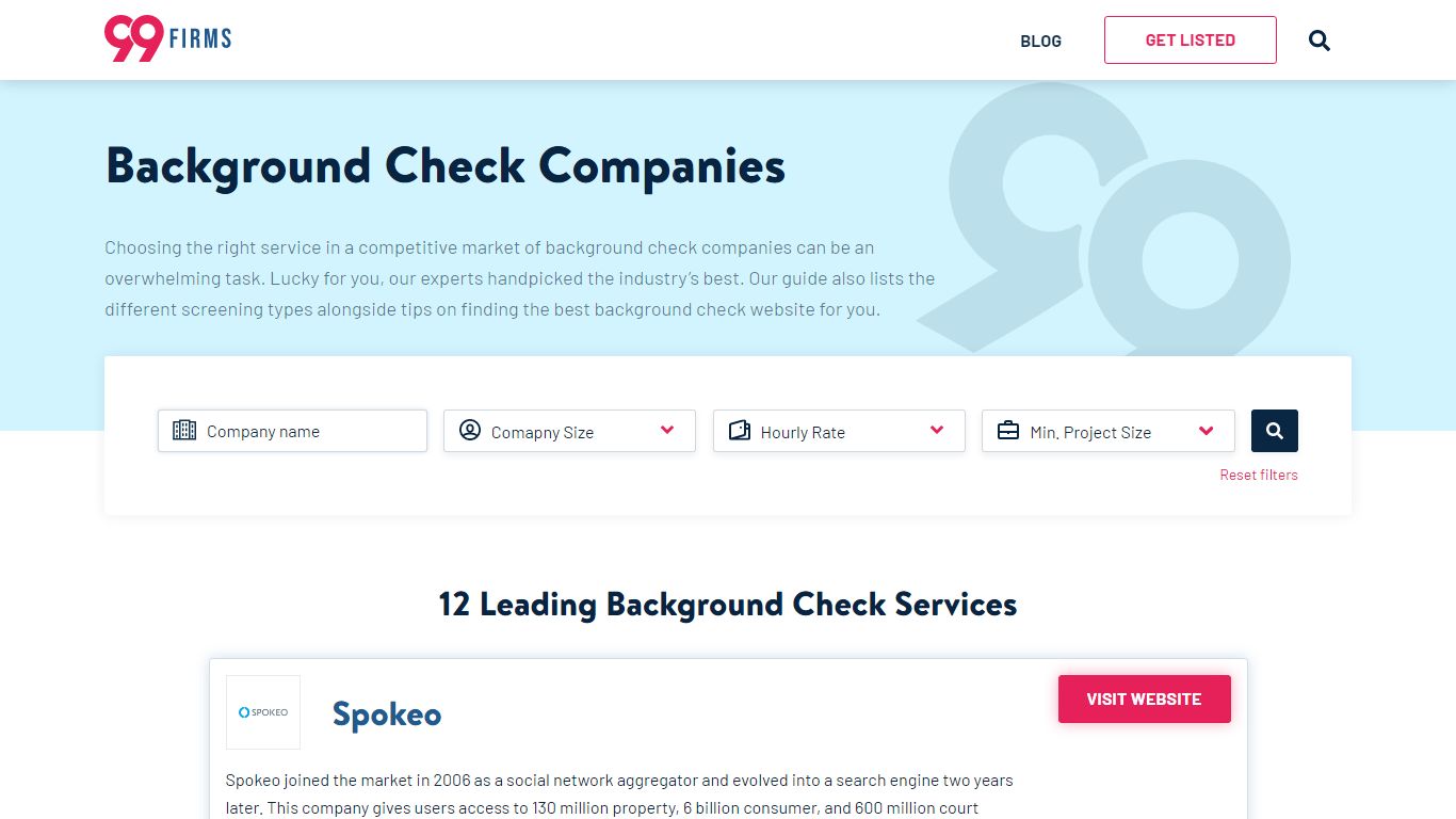Best Background Check Companies - 2023 | 99firms